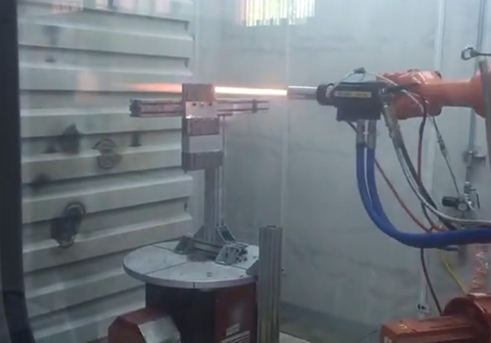 平面工件热喷涂